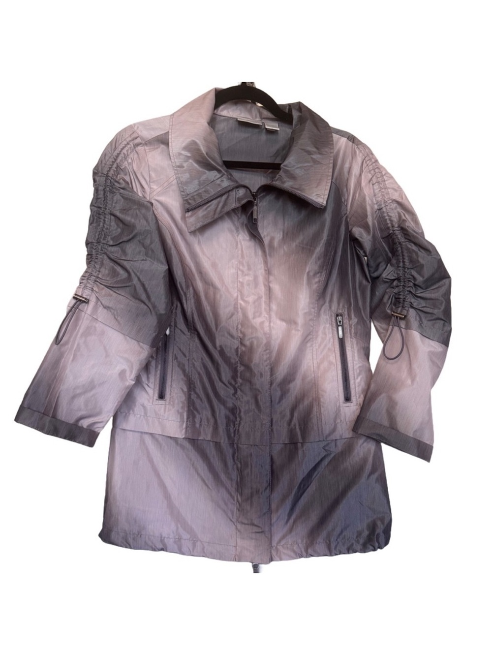 Zenergy by Chico’s Shiny Ombré Wind/Rain Jacket in Size 0 Small Purple